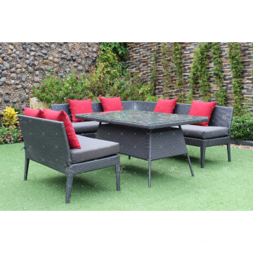 Hot selling large dining set Poly Rattan Wicker Outdoor Garden Furniture